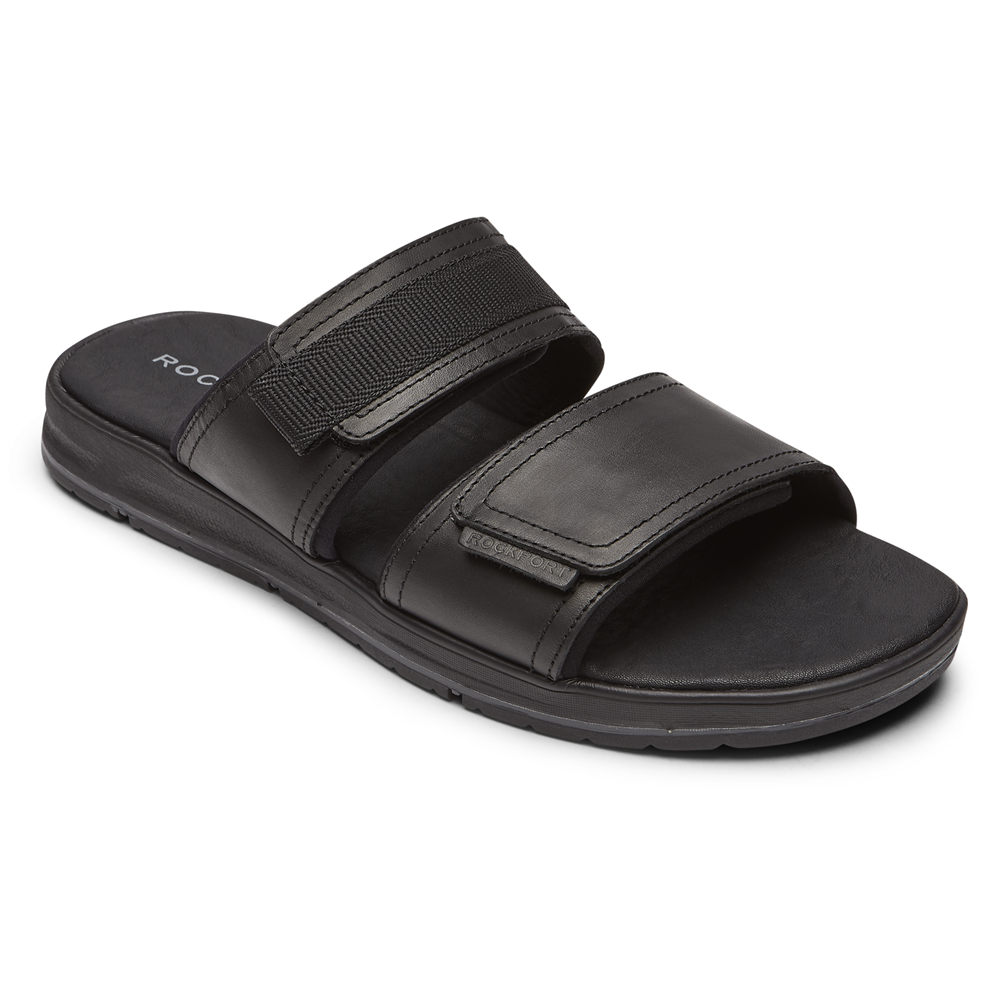 Rockport Singapore Mens Slides - Lucky Bay Dress Black - FY3409285